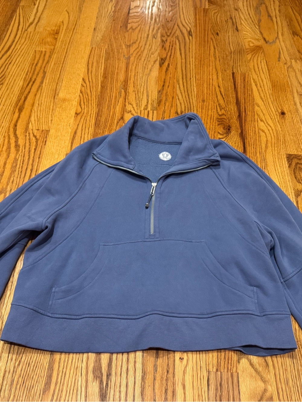 lululemon athletica Women's Navy Blue Half-Zip Cowl Pullover